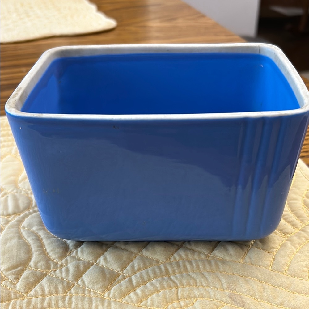 Made Exclusively For Westinghouse By The Hall China Co. Blue Left Over Dish